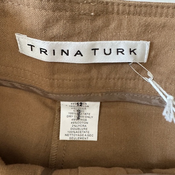 Trina Turk Women's Sun Tie Front Flowy Short Tan NWT - Picture 4 of 13